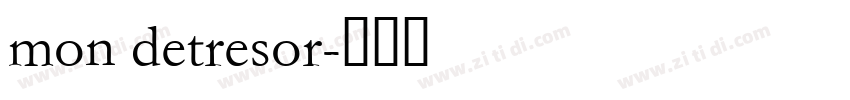 mon detresor字体转换